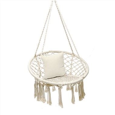 Hammock Gwersylla Siâp Rownd Gwyn